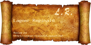 Lagner Reginald névjegykártya